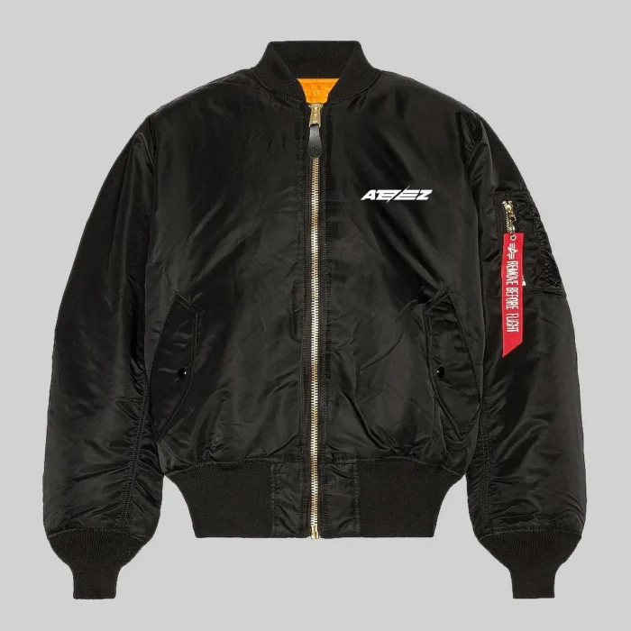 Ateez World Tour 2022 Black Bomber Jacket