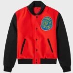 Billionaire Boys Club Mountain Logo Red And Black Varsity Jacket