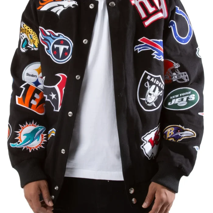 Carl Banks Nfl With All Team Logos Jacket