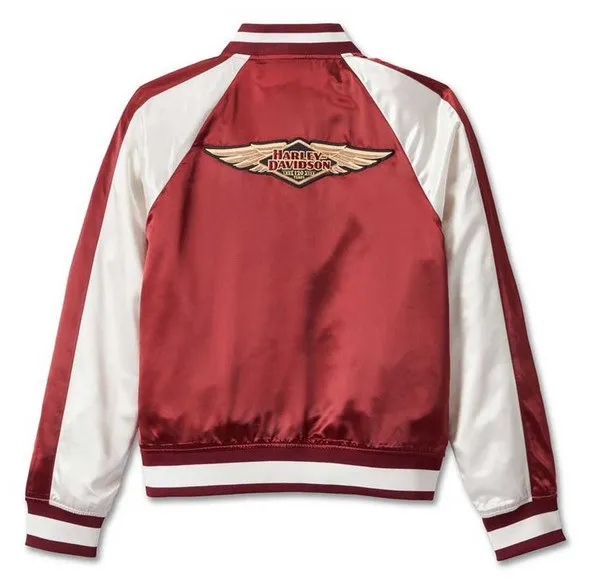 Harley Davidson 120th Anniversary Colorblock Bomber Varsity Jacket