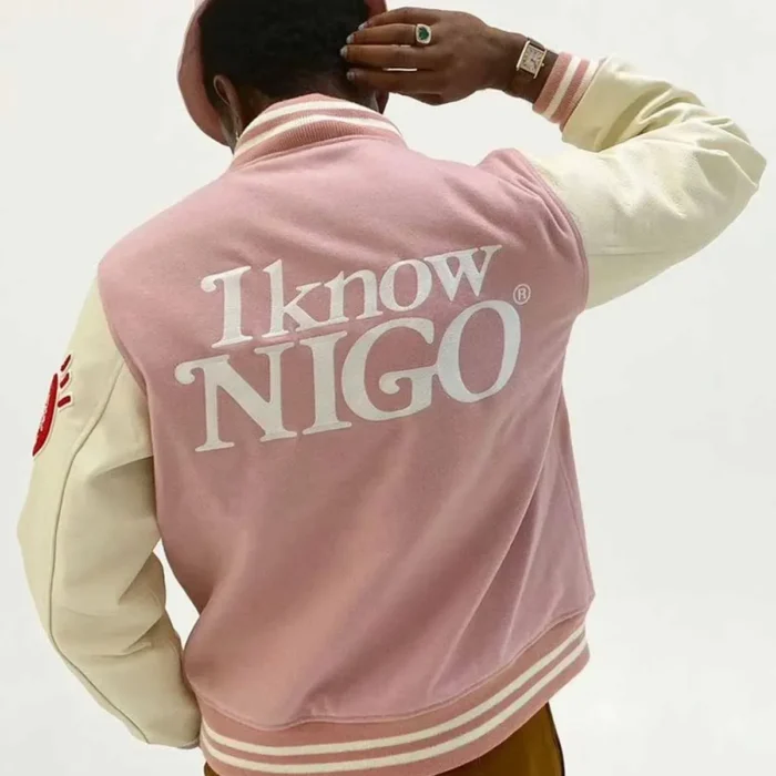 I Know Nigo Pink And White Jacket