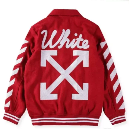Justin Bieber Letterman W Red Varsity Jacket