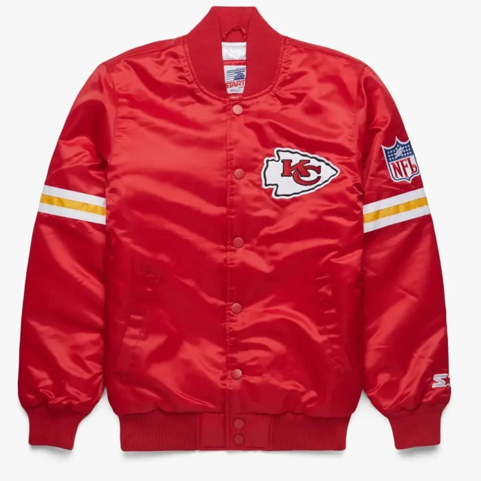 Kansas City Chiefs Satin Red Varsity Jacket