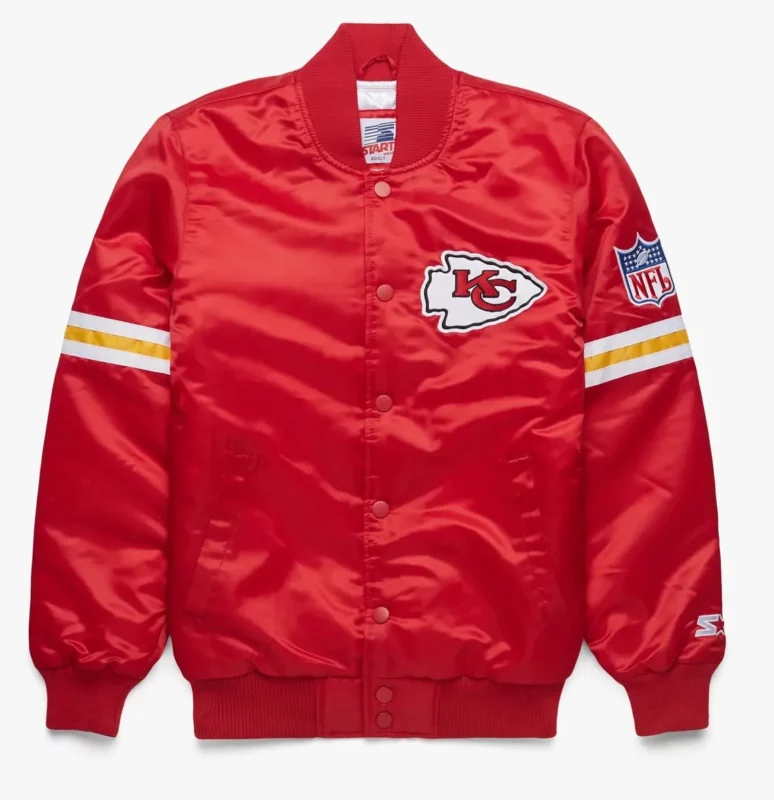 Kansas City Chiefs Satin Red Varsity Jacket