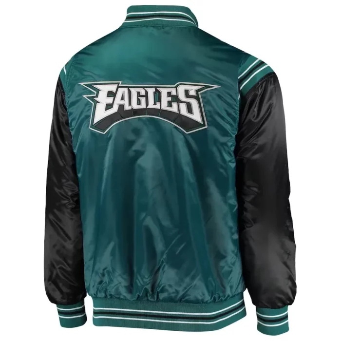 Men Starter Philadelphia Eagles Enforcer Jon Runyan Varsity Jacket