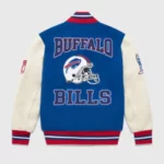 Ovo X Nfl Buffalo Bills Blue And White Varsity Jacket