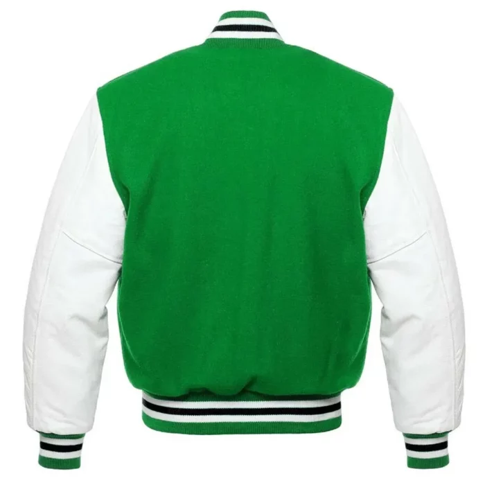 Philadelphia Eagles Vintage Green And White Wool Varsity Jacket