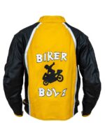 Biker Boyz Derek Luke Black and Yellow Leather Jacket