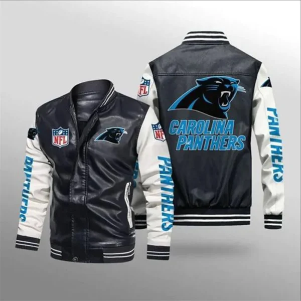 Bogdan Carolina Panthers Fan Vintage Leather Jacket