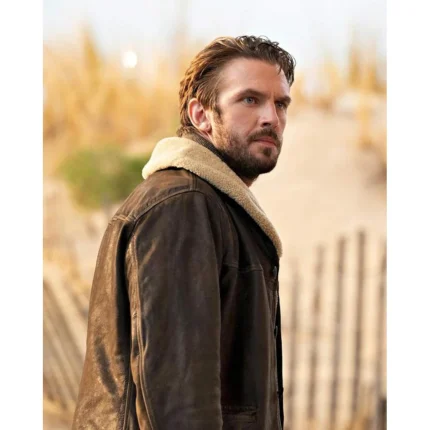 Dan Stevens Solos Otto Brown Shearling Fur Leather Jacket