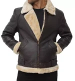 Dunkirk Tom Hardy Farrier Shearling Leather Jacket