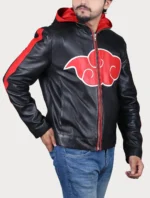 Itachi Uchiha Black Hooded Leather Jackets