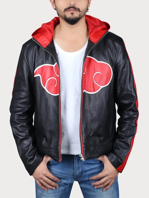 Itachi Uchiha Black Leather Jacket