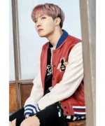 J-Hope Korean rapper Blind for Love Leather Varsity Jacket