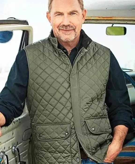 John Dutton Green Quilted Vest