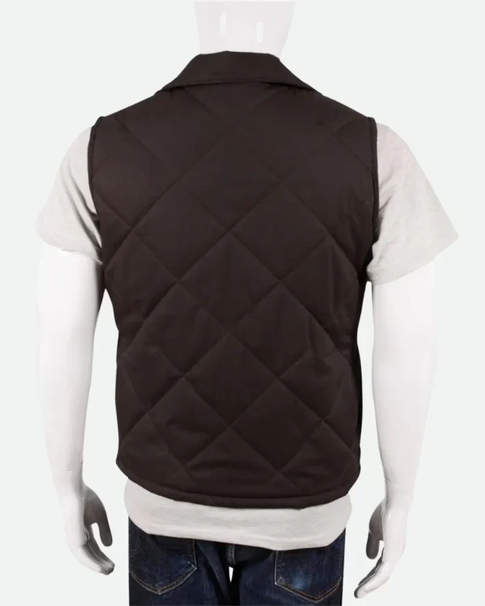 Kevin Costner Yellowstone John Dutton Brown Quilted Vest