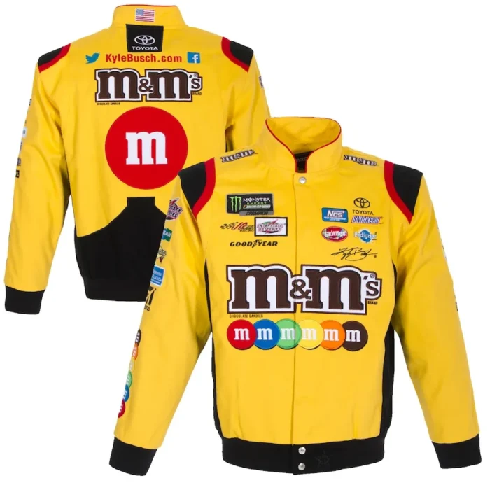 Kyle Busch M&Ms Yellow Bomber Cotton Jacket