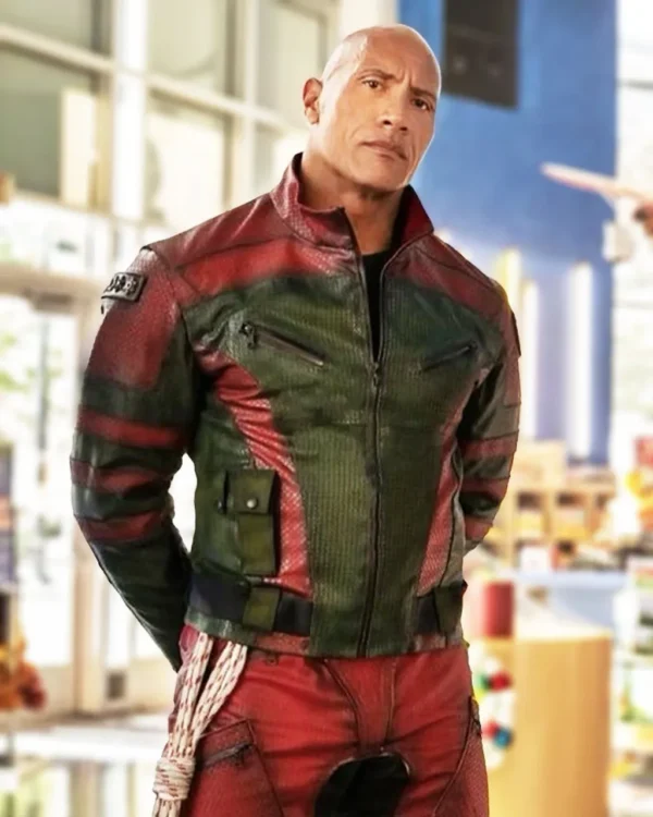 Red One Dwayne 2023 Johnson Leather Jacket