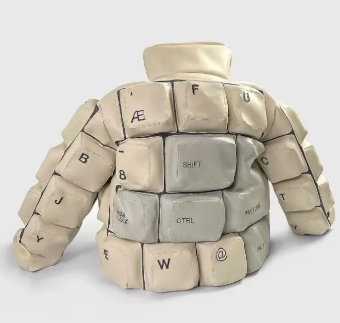 The Keyboard Puffer Leather Jacket