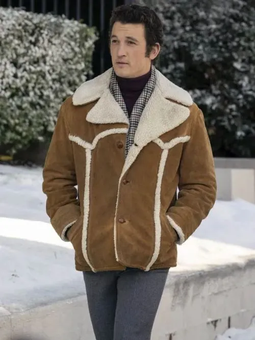 The Offer 2022 Miles Teller Brown Suede Leather Jacket