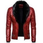 WWE Seth Rollins Quilted Red Leather Jacket
