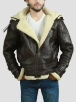 B3 Bomber Shearling Aviator Bomber Leather Jacket