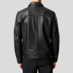 Black Motorcycle Biker Leather Jacket For Mens