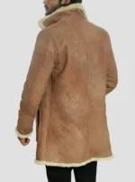 James Brown Leather Sheepskin Shearling Long Coat