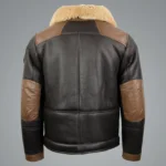 Mens B3 Bomber Sheepskin Sherpa Brown leather Jacket