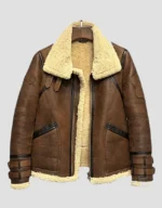 Men’s B3 Flight Aviator Shearling Fur Bomber Jacket