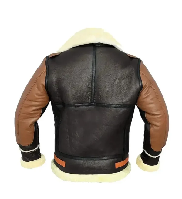 Mens B3 Pilot Bomber Shearling Leather Jacket