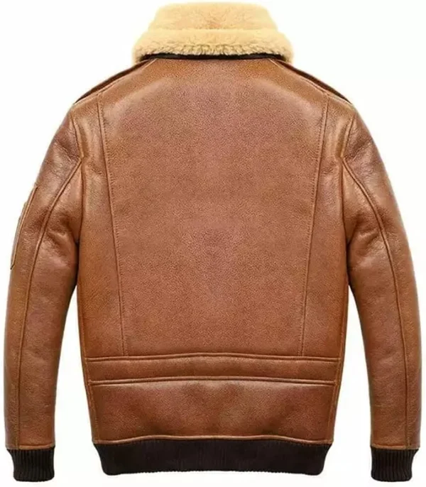 Mens B3 Retro Bomber Brown Shearling Jacket