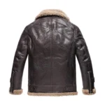 Men’s Shearling Fur Lambskin Brown Leather Jacket
