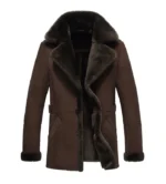 Men’s Sheepskin Shearling Brown Leather Coat