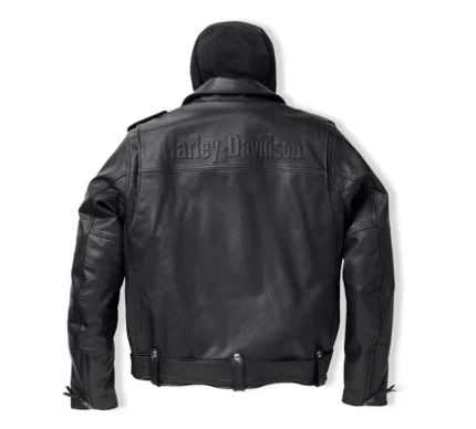 H-D Mens Potomac Black Leather Jackets