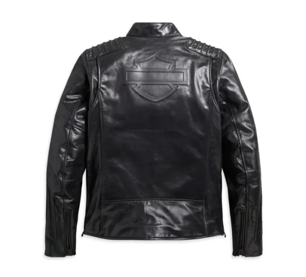 H-D Mens Temerity Black Leather Jacket