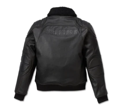 Mens H-D Accolade Shearling Fur Leather Jacket