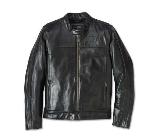 Mens H-D Flex Layering System Café Racer Leather Jacket