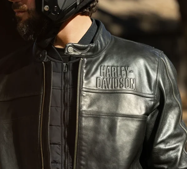 Mens H-D Flex Layering System Café Racer Leather Jackets