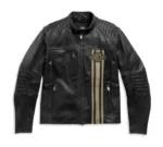 Mens H-D Triple Vent Passing Link II Leather Jacket