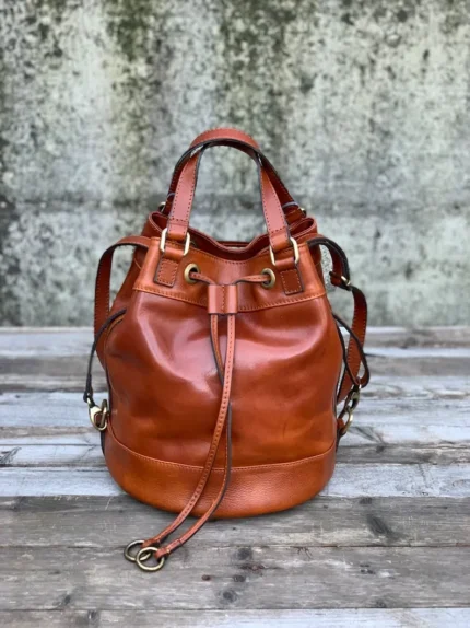 Sleek Brown Leather Handbag for Women
