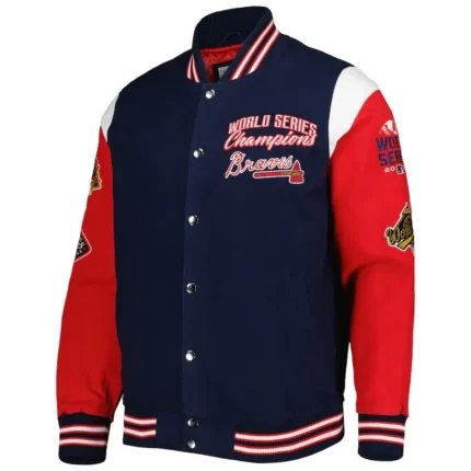 Atlanta Braves World Series Champions Full-Snap Varsity Jacket