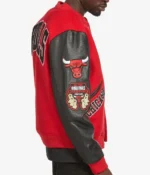 Chicago Bulls Black and Red Varsity Jacket