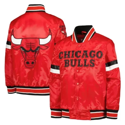 Chicago Bulls Home Game Red Satin Jackets