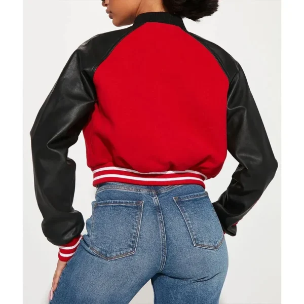 Chicago Bulls Womens Varsity Cropped Jacket