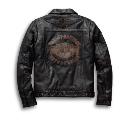 Harley Davidson Mens Digger Black Leather Jacket