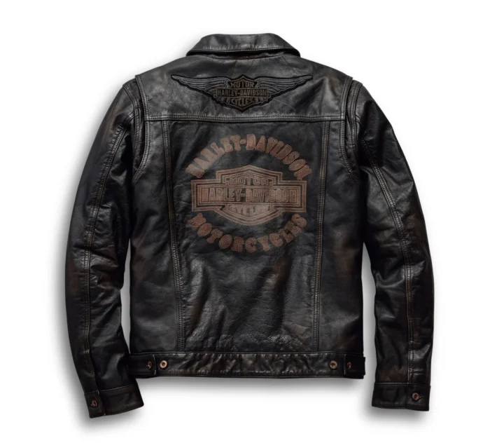 Harley Davidson Mens Digger Black Leather Jacket