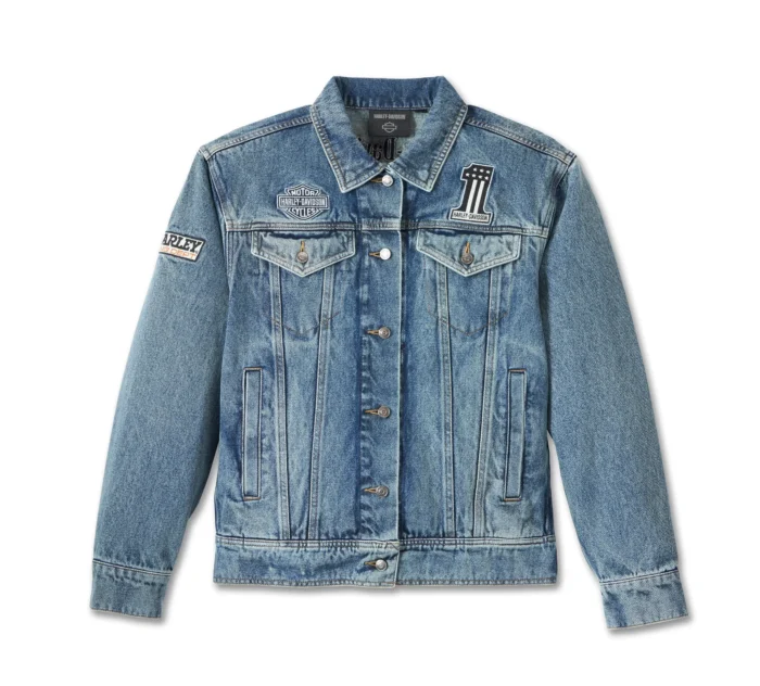 Harley Davidson Mens & Women Oversized Denim Jacket