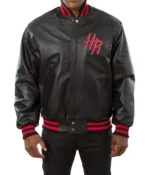 Houston Rockets Black Varsity Leather Jacket