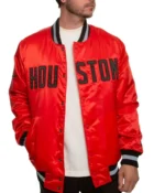 Houston Rockets Bomber Red Varsity Jacket